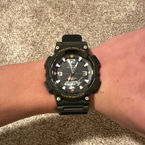 Casio Black Solar-Powered Watch